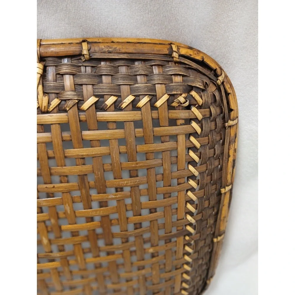 Mid-Century Philippine Basket Vegetable Tray Serving 15